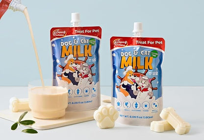 SuperPaw Pet Milk – Lactose-Free Dog & Cat Milk for All Breeds and Ages, Easy to Digest, Liquid Formula for Sensitive Stomachs, Nutrient-Rich – 10 Pack (60.87oz)