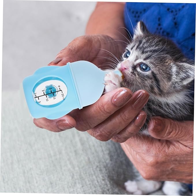 Mini Portable Feeder for Newborn Kittens Puppies Pet Nursing Bottle Scale Easy to Clean Use