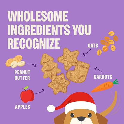 Wellness Old Mother Hubbard Winter Fun P-Nuttier Dog Biscuits, Natural, Seasonal Holiday Treat, Peanut Butter Flavor, 16 oz Bag