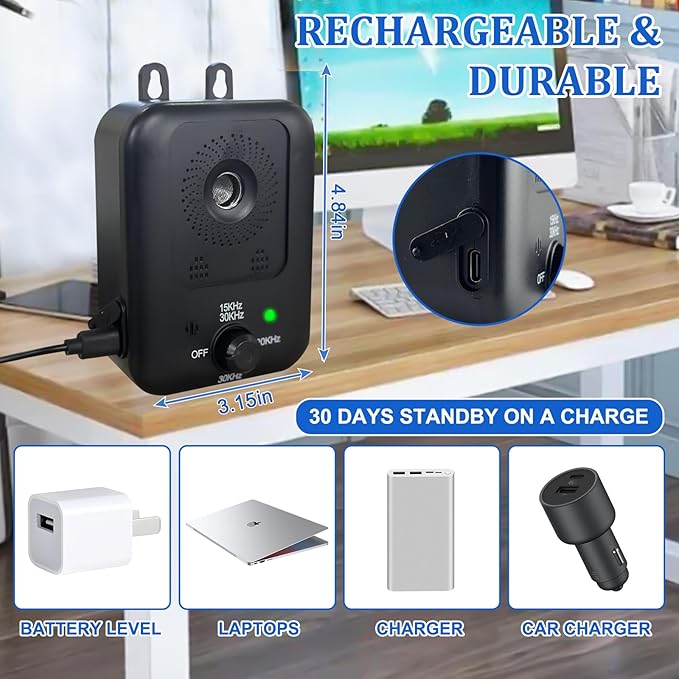 Anti Barking Devices Dog Barking Control Devices with 3 Modes Barking Deterrent Devices for Indoor and Outdoor Use Dog Behavior Training Barking Silencer Safe for Dogs and People