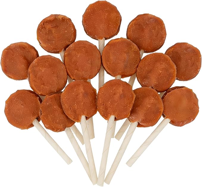 MON2SUN Lollipop Dog Treats, 4.5 Inch Chicken and Egg with Rawhide Twist Sticks, Healthy and Teeth Cleaning Snacks for Small Dogs, 10.58oz (15 Count-Pack of 1)