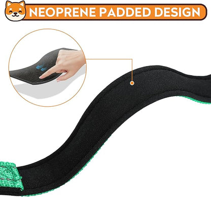 Reflective Dog Collar, Adjustable Soft Neoprene Padded Nylon Pet Collars with Buckle for Medium Dogs, Grass Green,M