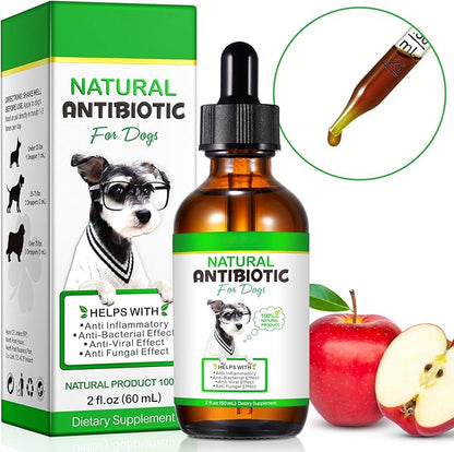 Natural Antibiotics for Dogs, Pet Supplements, 2 Fl Oz / 1 Pack Dogs Multivitamin, Dog Antibiotic, Supports Dog Allergy Itch Relief, Bacon Flavor