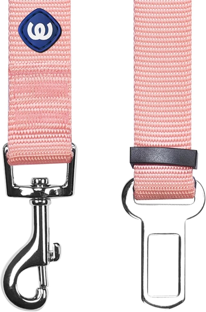 Blueberry Pet Dog Leash & Puppy Essentials: Durable Dog Leashes for Large Dogs Heavy Duty, Baby Pink Dog Seat Belt for Car, Tether for Dog Car Seat Belts - Large & Small Dogs