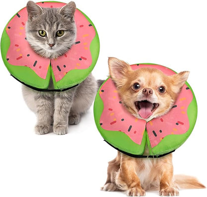 Gimars Inflatable Dog Cone Alternative Dog Donut Collar After Surgery, Soft Dog Neck Pillow Recovery Cone, E Collar and Elizabethan Collar Alternative for Puppies, Small Dogs, Cats