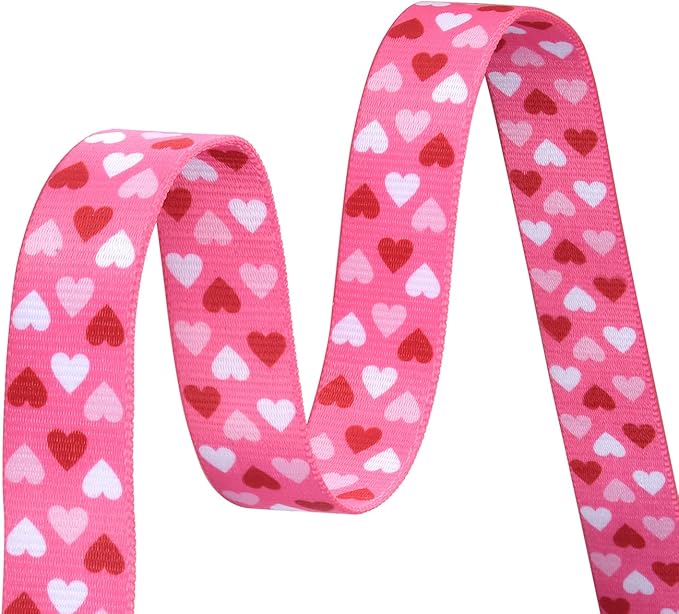 Mihqy Dog Collar and Leash Set - Adjustable Heart Dog Collar - Love Theme - Perfect for Small Medium Large Dogs(Pink Heart Set,S)