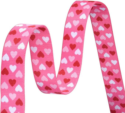 Mihqy Dog Collar and Leash Set - Adjustable Heart Dog Collar - Love Theme - Perfect for Small Medium Large Dogs(Pink Heart Set,S)