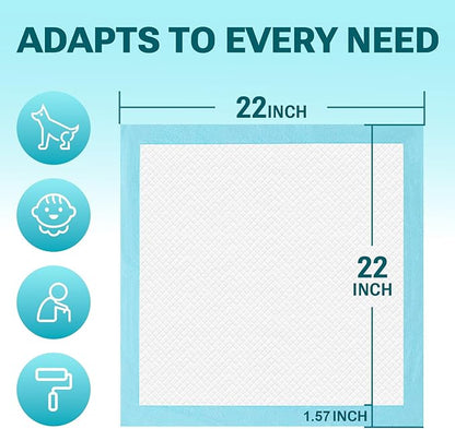 Clean Spaces 100 Count Super Absorbency Puppy Pads 22"x 22", Leakproof Quick Drying Dog Training Pee Pads, Puppy Pee Pads, Disposable Underpads Changing Pads for Baby, Puppy and Adults