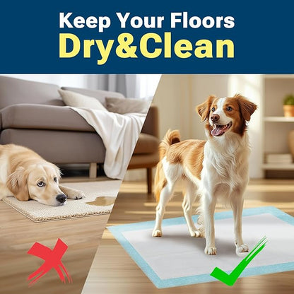 Clean Spaces Super Absorbent Puppy Pads 22"x22" 30 Count, Quick Drying Dog Training Pee Pads, Disposable Underpads for Baby and Adults