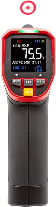 Triplett IRT350 Non-Contact 12:1 Infrared Thermometer with Circular Laser Indicator, -4 to 1112°F (-20 to 600°C)