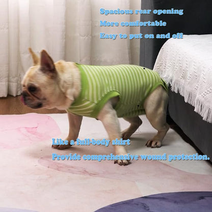 Dog Surgery Recovery Suit - After Spay, Abdominal Wounds Post Surgical Recovery, Anti Licking Breathable Dog Onesies for Small, Medium & Large Pet, Alternative Bandages Cone E-Collar