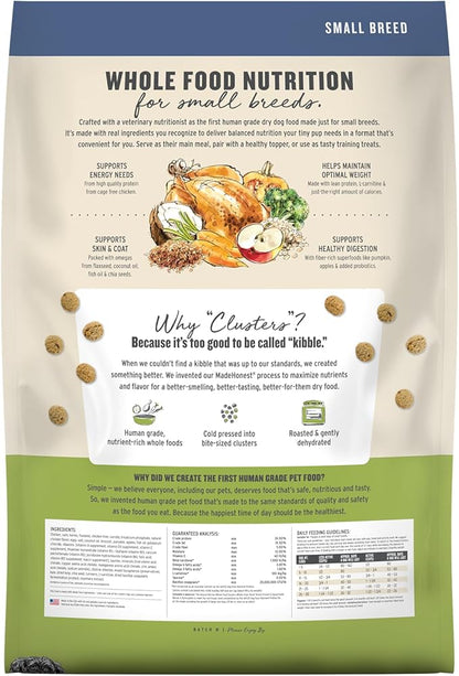 The Honest Kitchen Whole Food Clusters Small Breed Whole Grain Chicken Dry Dog Food, 10 lb Bag