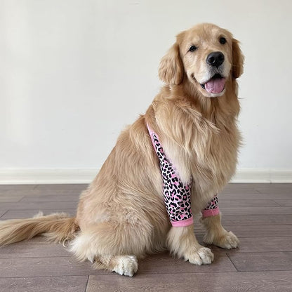 HDKUW Dog Elbow Protector, Dog Front Leg Recovery Sleeve for Prevent Licking Wound, Elbow Sleeves with Mesh Pad for Medium Large Dogs