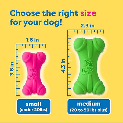 HARTZ Dura Play Soft Dog Bone Toy, Assorted Colors, 1 Ea, for Medium breeds