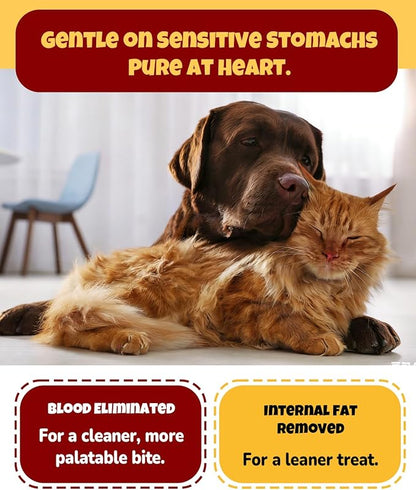 Freeze Dried Chicken Heart Treats for Dogs, Cats, Single Ingredient, Food Topper, Rich in Taurine, Organ Meat Nutrition, Freeze Dried Chicken Hearts High Protein, Training Treats 3.2oz