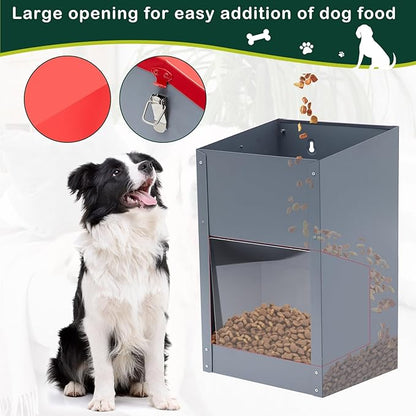 Willinglong 2 Pcs Automatic Dog Feeders for 2 Dogs and 1 Water Dispenser 25 Pound Large Breed Gravity Food Feeder Dispenser 2.2 Gallon Automatic Pet Waterer for Large Breed Cats Pets Livestock Chicken