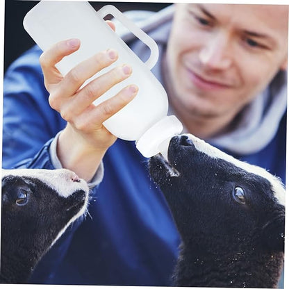 2pcs Calf Feeding Bottles Silicone Newborn Bottle for Dog Feeder for Puppy