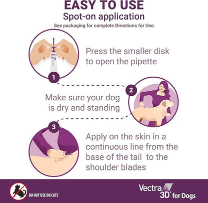 Vectra 3D for Dogs Flea, Tick & Mosquito Treatment & Prevention for Small Dogs (11 – 20 lbs) , 6 month supply