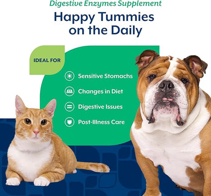 NaturVet – Digestive Enzymes - Plus Probiotics & Prebiotics – Helps Support Diet Change & A Healthy Digestive Tract – for Dogs & Cats – 1 lb Powder