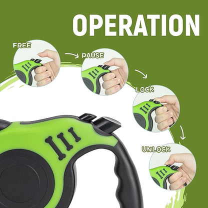 Retractable Dog Leash Automatic Telescopic Tractor Dog Tape, Pet Tape 10/16 FT Durable and Convenient, with Non-Slip Handle, Suitable for Small and Medium-Sized Dogs