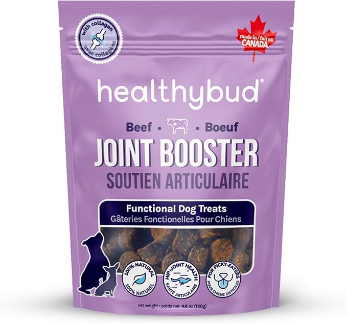 healthybud Hip and Joint Dog Treats - Soft Beef Liver Bites for Dogs of All Ages - 4.6oz