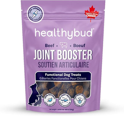 healthybud Hip and Joint Dog Treats - Soft Beef Liver Bites for Dogs of All Ages - 4.6oz