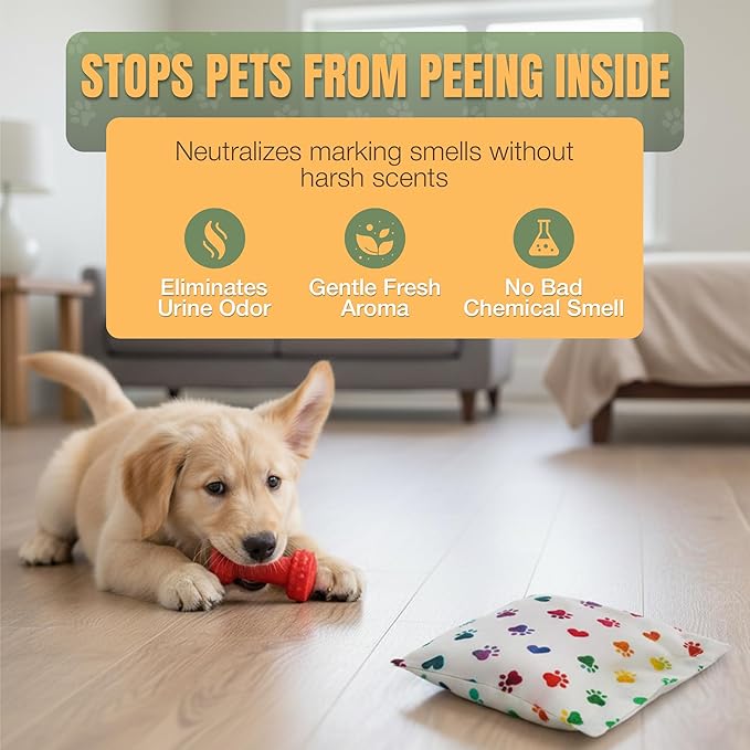 Dog Marking Prevention Product – Dog Pee Deterrent Indoor – Puppy Potty Training Aids– Long-Lasting Pee Stopper Bag, Pet & Child Safe, No Sprays, 6 Months Protection - Rainbow Paws