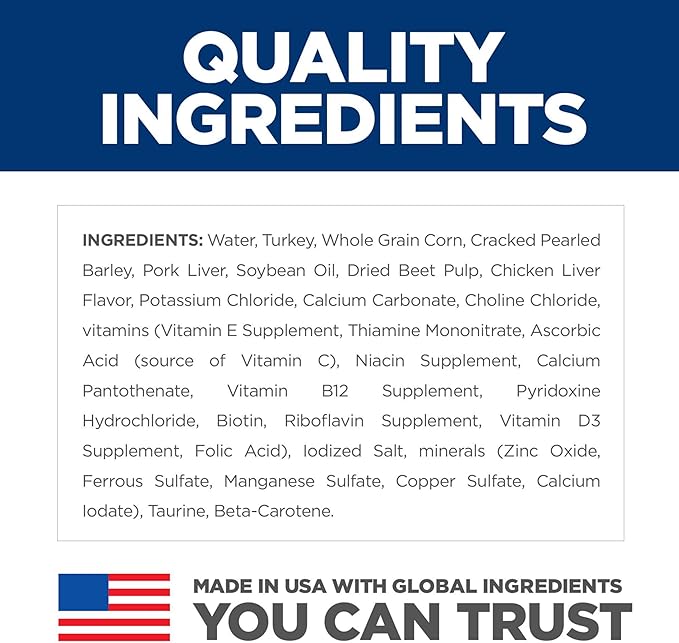 Hill's Science Diet Adult 7+ Wet Dog Food, Turkey & Barley, 13 oz. Cans, 12-Pack