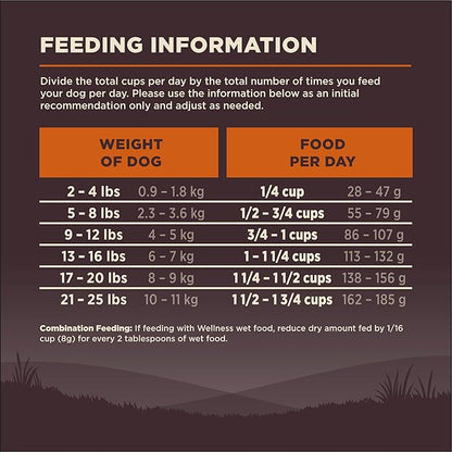 Wellness CORE Dry Dog Food, Small Breed, Grain-Free, High Protein, Natural, Original Turkey & Chicken Recipe, (4-Pound Bag)