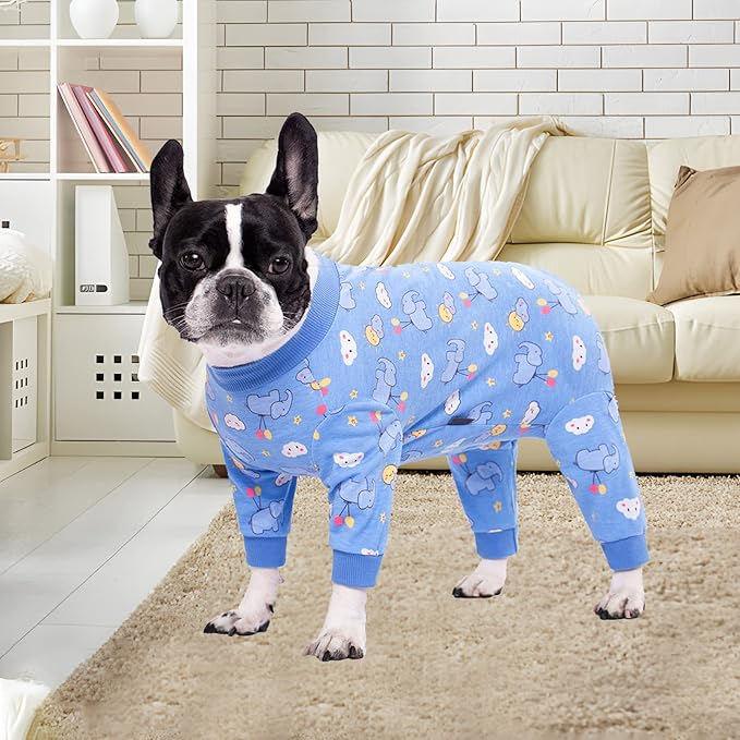 Dog Surgery Recovery Suit, Dog Onesie for Surgery Female Male Dogs, Dogs Pajamas Long Sleeve, Small Dogs Onesie, Abdominal Wound Bandages Surgical Suit, Cat Recovery Suit for Shedding Skin Disease