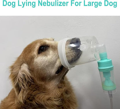 Dog Lying Nebulizer Cup and Dog Inhaler Mask, Pet Oxygen Mask for Large Dogs (Nebulizer Device Not Included) L