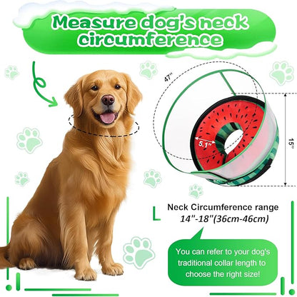 CNEO Inflatable Dog Cone Collar with Detachable Enhanced Anti-Licking Shield, Soft Neck Donut Collar for Dogs After Surgery, Adjustable Dog Cone Alternative for Large Medium Small Dogs & Cats