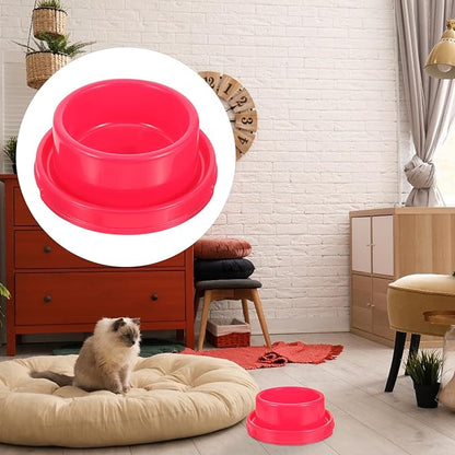 ULTECHNOVO Dog Feeding Bowl Plastic Small Pet Water Feeder Red Pp Indoor Puppy Food Dispenser