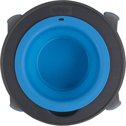 Dexas Pets Single Elevated Pet Feeder/Pet Bowl, I.5 Cup Capacity, Pro Blue, Small