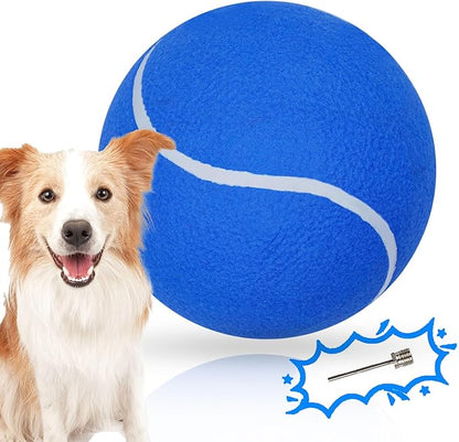 Banfeng Big Tennis Ball for Dogs, Giant Dog Tennis Ball Toy Large Outdoor Sports Gift for Small Medium Large Dog (Blue, 9.5 inch)