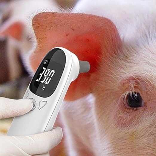 Ear Temperature Thermometer - Non-Conta ct Digital Pet Thermometer for Dogs|Cat and Dog Ear Temperature Monitor | Veterinary Thermometers,Fast and Accurate Temperature Detection for Dogs, Cats - 13cm