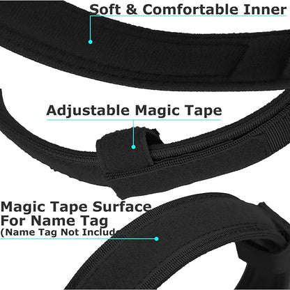 Dog Tactical Collar Military Dog Training Collar Control Handle and Heavy Metal Buckle for Medium Large Dog Training Black M