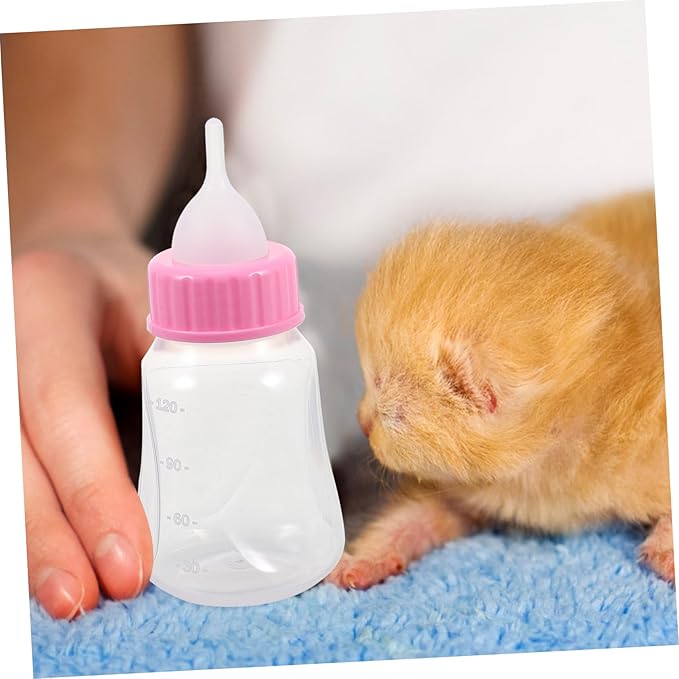 2pcs Cat Milk Bottle for Kittens Puppies Nursing Feeder for Small Pets