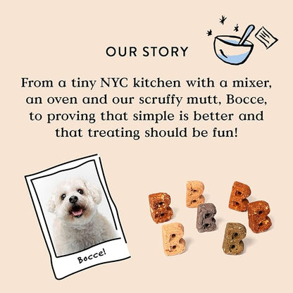 Bocce's Bakery Bac'n Nutty Soft & Chewy Dog Treats, Wheat-Free PB & Bacon Flavored All Natural Limited Ingredient Oven Baked Cookies for Dogs, 6 oz Bag