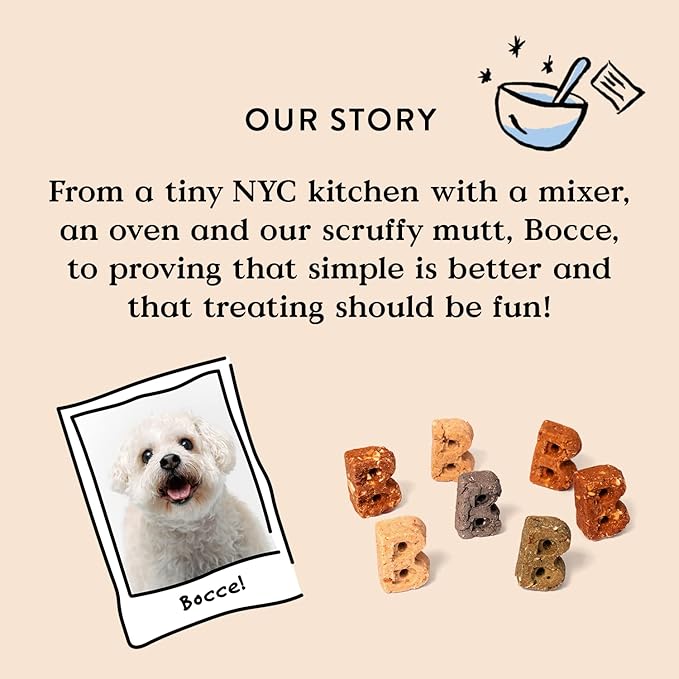 Bocce's Bakery Oven Baked Cheese Recipe Treats for Dogs, Wheat-Free Everyday Dog Treats, Made with Real Ingredients, Baked in The USA, Natural Soft & Chewy Cookies, Cheese, 6 oz