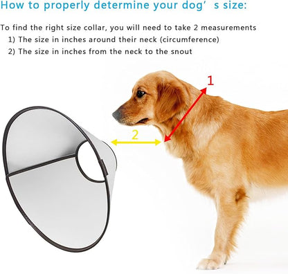 Adjustable Dog Elizabeth Collar Latest Upgrade Felicey Pet Protective Collar with Soft Edge Dog Neck Cone Recovery Cone Collar for Anti-Bite Lick, Surgery or Wound Healing (L)