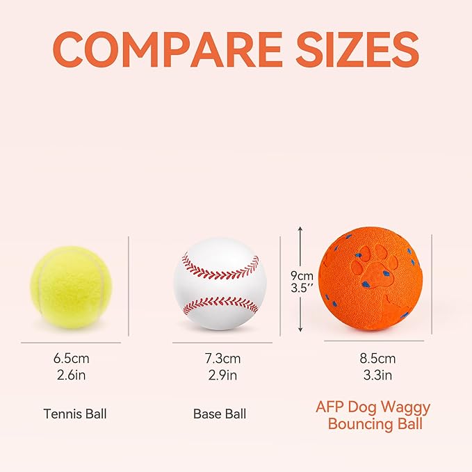 ALL FOR PAWS Interactive Dog Toy, Smart Moving Ball with 2 Play Modes, E-TPU Material, USB Rechargeable Motion-Activated Bouncing Ball for Medium Large Dogs, Automatic Rolling Keeps Dog Busy