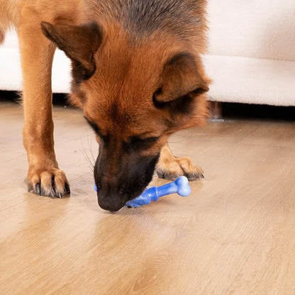 WinTour Indestructible Dog Toys for Aggressive Chewers 3 Pack, Tough Dog Toys for Medium and Large Dogs, Durable Dog Chew Toys for Aggressive Chewers to Keep Them Busy, Bacon Flavor, Blue
