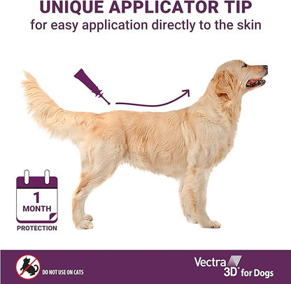 Vectra 3D for Dogs Flea, Tick & Mosquito Treatment & Prevention for Small Dogs (11 – 20 lbs) , 6 month supply