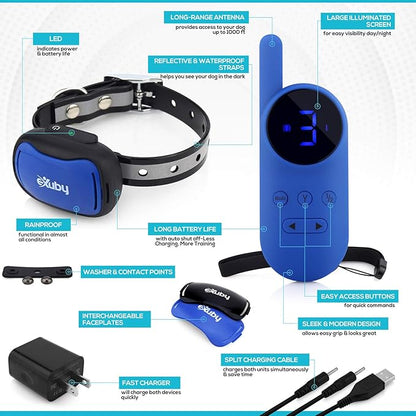 Vibrating Dog Collar - NO Shock - Small Dog Training Collar with Remote - Fits Small Dogs Under 15 pounds (Between 5-15 lbs) - Vibration & Sound Only - 1,000 FT Range - Long Lasting Battery Life
