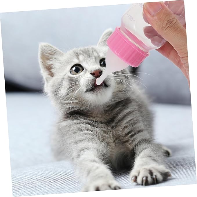 POPETPOP 2Pcs Kitten Nursing Bottles Puppy Milk Feeder with Scale Design Easy to Clean Suitable for Small Pets Colors for Feeding Kittens and Puppies