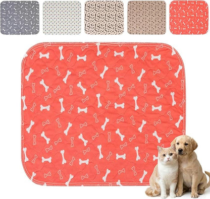 Puppy Pads with Pheromones,Forever Pad,Washable Pee Pads for Dogs,Reusable Pee Pads for Dogs,Waterproof and Leak-Proof, Non-Slip Base Training Pads Suitable for Home(Red,M)