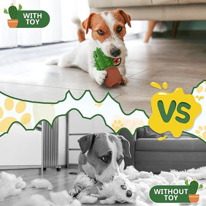 Pamlulu Dog Chew Toys Toothbrush Stick Teeth Cleaning Brush Dental for Medium Large Dog, Puppy Christmas,Easter Birthday Gifts,Outdoor Dog Squeaky Toys for Aggressive Chewers Tough Toys Interactive