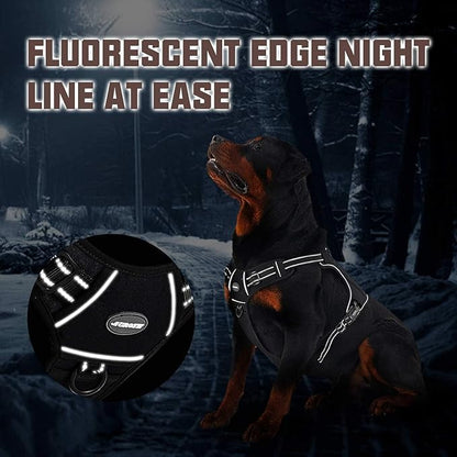 AUROTH Tactical Dog Harness for Large Dogs No Pull Adjustable Pet Harness Reflective K17 Working Training Easy Control Pet Vest Military Service Dog Harnesses
