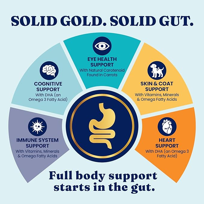 Solid Gold High Protein Dog Food Dry Dog Kibble - Premium Beef Protein & Digestive Probiotics for Energy, Muscle, Gut & Immune Support - Healthy Grain & Gluten Free Dogfood - Nutrientboost - 22 LB